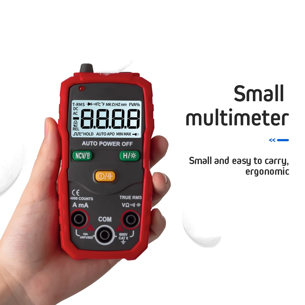 INGBONT S1 True RMS Цифровой мультиметр Транзистор тестер конденсатора автомобильный