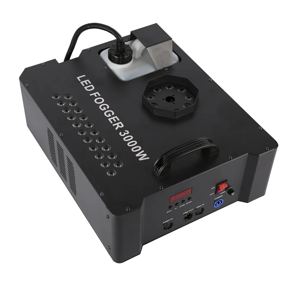 

Профессиональный 3000 Вт светодиодный туман машина DMX512 светодиодный вверх-вперед дымовая машина дистанционного Управление распыляющий Спрей Против толкатель пресс-формы для ди-Джея свет для сцены парти диско