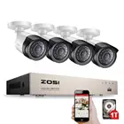 ZOSI 4 канала 1080P HDMI P2P TVI DVR система видеонаблюдения видеовыход 4 шт 2000TVL 2.0MP камера Домашняя безопасность CCTV комплекты