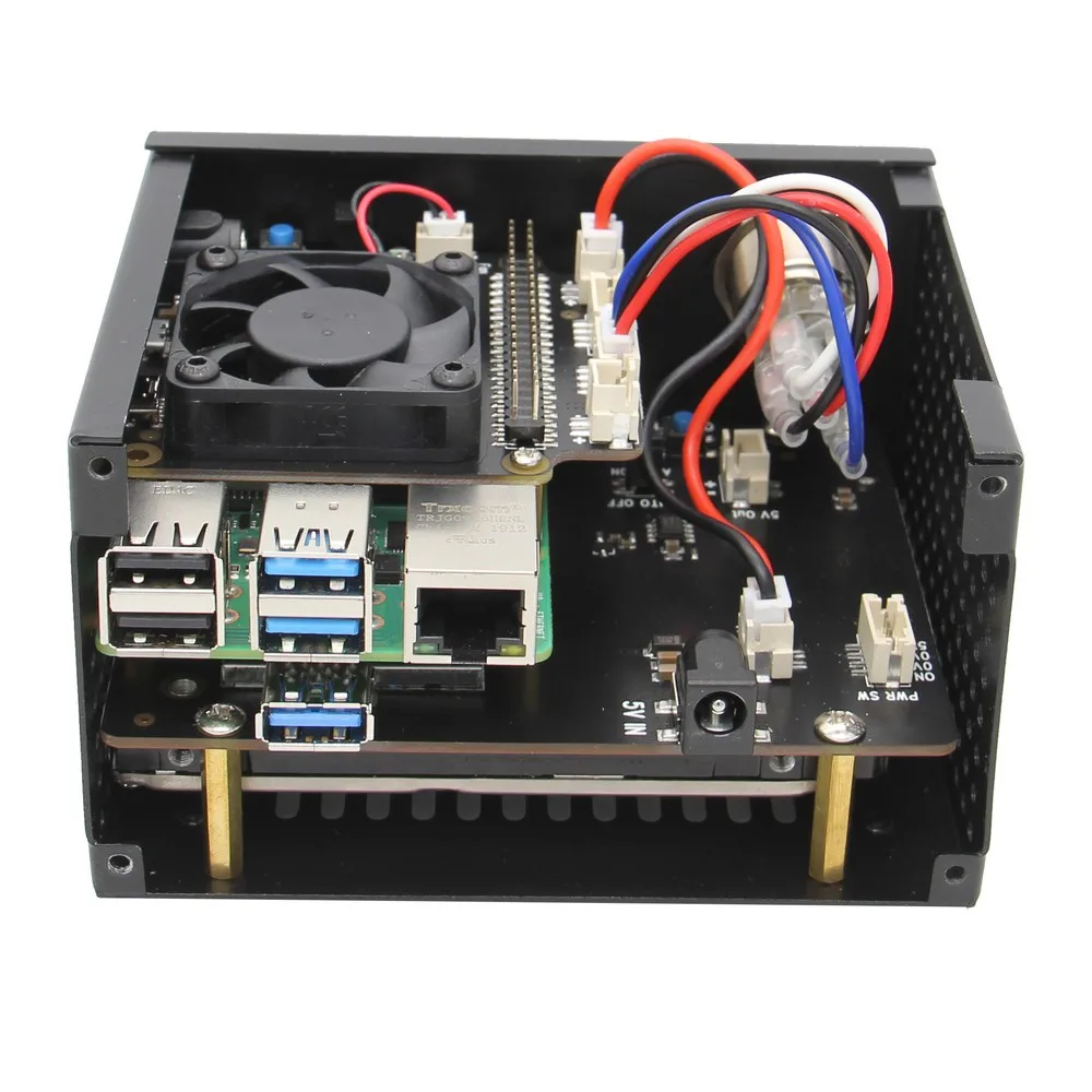 Плата Raspberry Pi 4 Model B плата SATA X825 SSD и HDD металлический чехол управления питанием X735 5