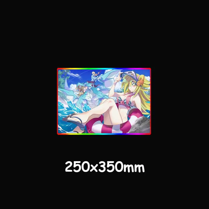 

XGZ Large RGB Mouse Pad Black Lock Edge Anime Sexy Dark Magician Girl Custom Office Computer Keyboard Desk Mat Rubber Non-slip
