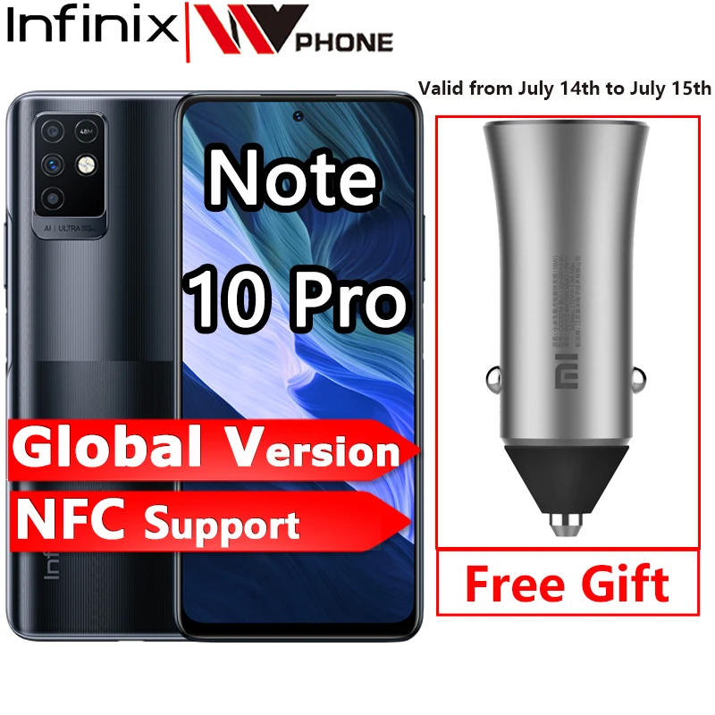 

Смартфон глобальная версия Infinix Note 10 Pro с поддержкой NFC, дисплей 6,95 дюйма, Helio G95, камера 64 мп, 33 Вт, аккумулятор 5000