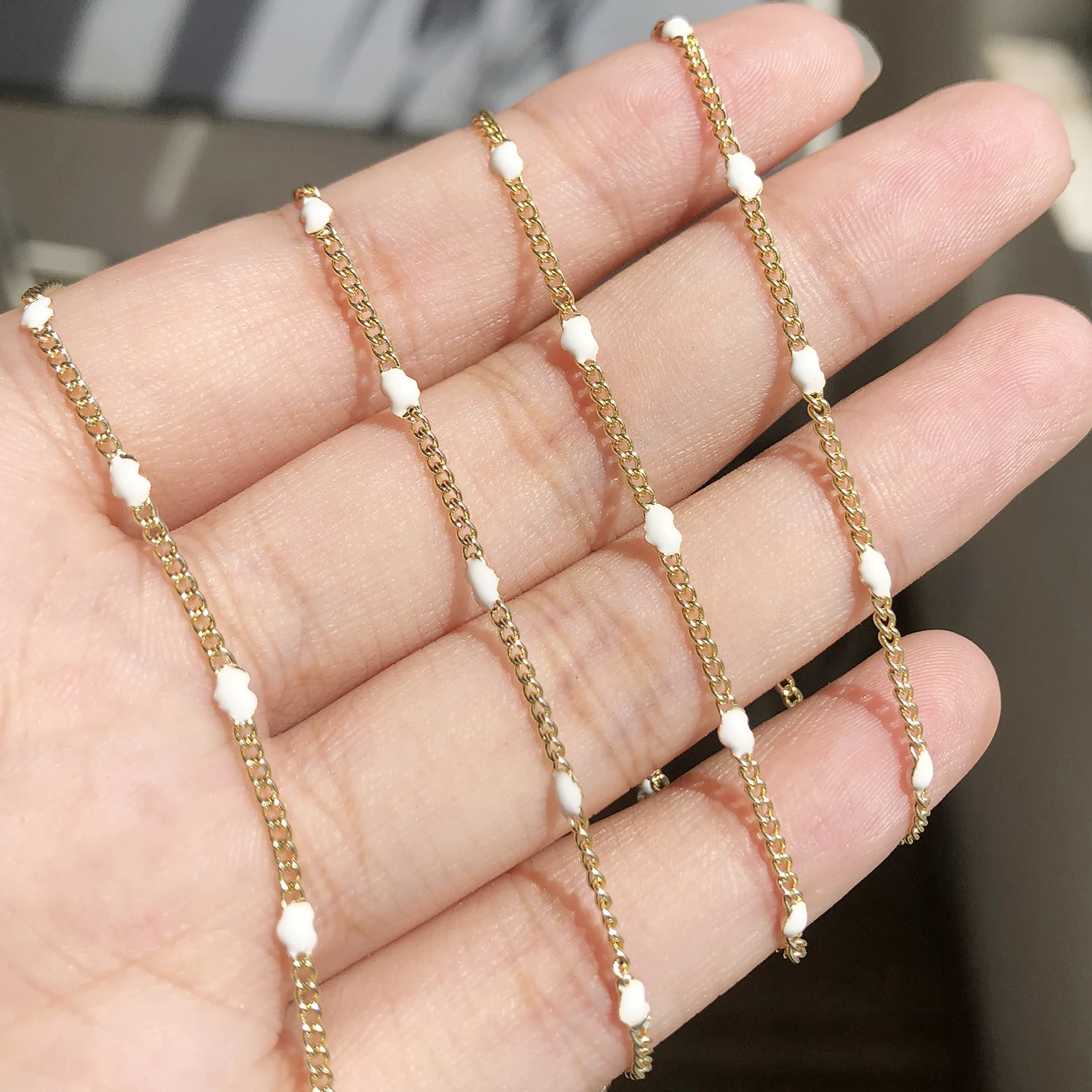 Цепочка Из Нержавеющей Стали в форме сердца золотого цвета 1 метр для