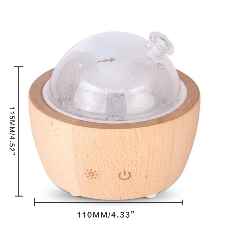 

Aroma Diffuser Solid Wood Glass Essential Oil Mist Ultrasonic Fragrance Aromatherapy Vaporizer Humidifier Waterless Power Off