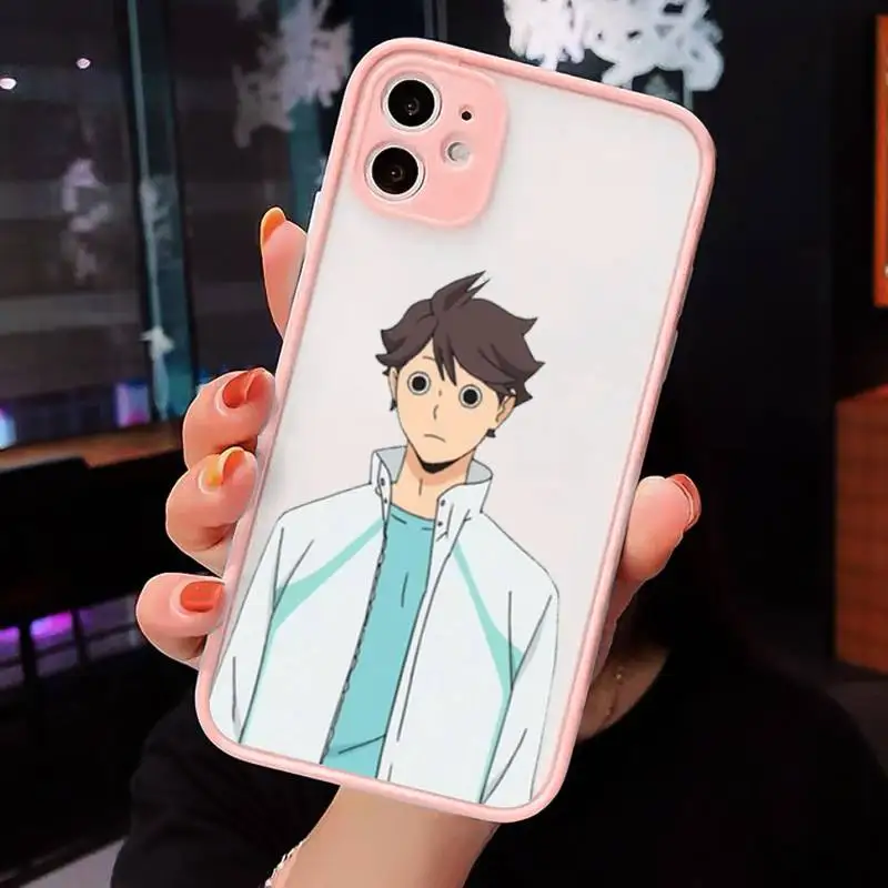 

Haikyuu Oikawa anime luxury Phone Cases coque matte transparent For iphone 7 8 11 12 plus mini x xs xr pro max cover