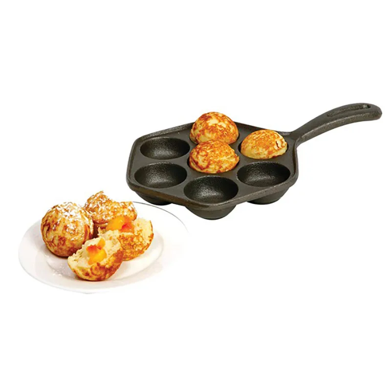 

Cast Iron Stuffed Nonstick Stuffed Pancake Pan,Aebleskiver Pan,House Cast Iron Griddle for Various Spherical Food