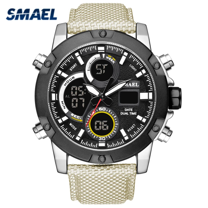 

SMAEL Mens Watches Top Brand Luxury Men Quartz Hour Analog Led Wirstwatch Military Sport Wristwatches Clock Reloj De Hombre