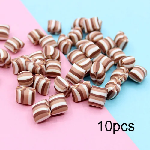 Coffee 10pcs Счастливые обезьяны 10 шт. Fimo поставки слаймов игрушки Полимерная глина конфеты амулеты DIY дополнение наполнитель для пушистого облака прозрачный слизи - Цвет: Coffee 10pcs