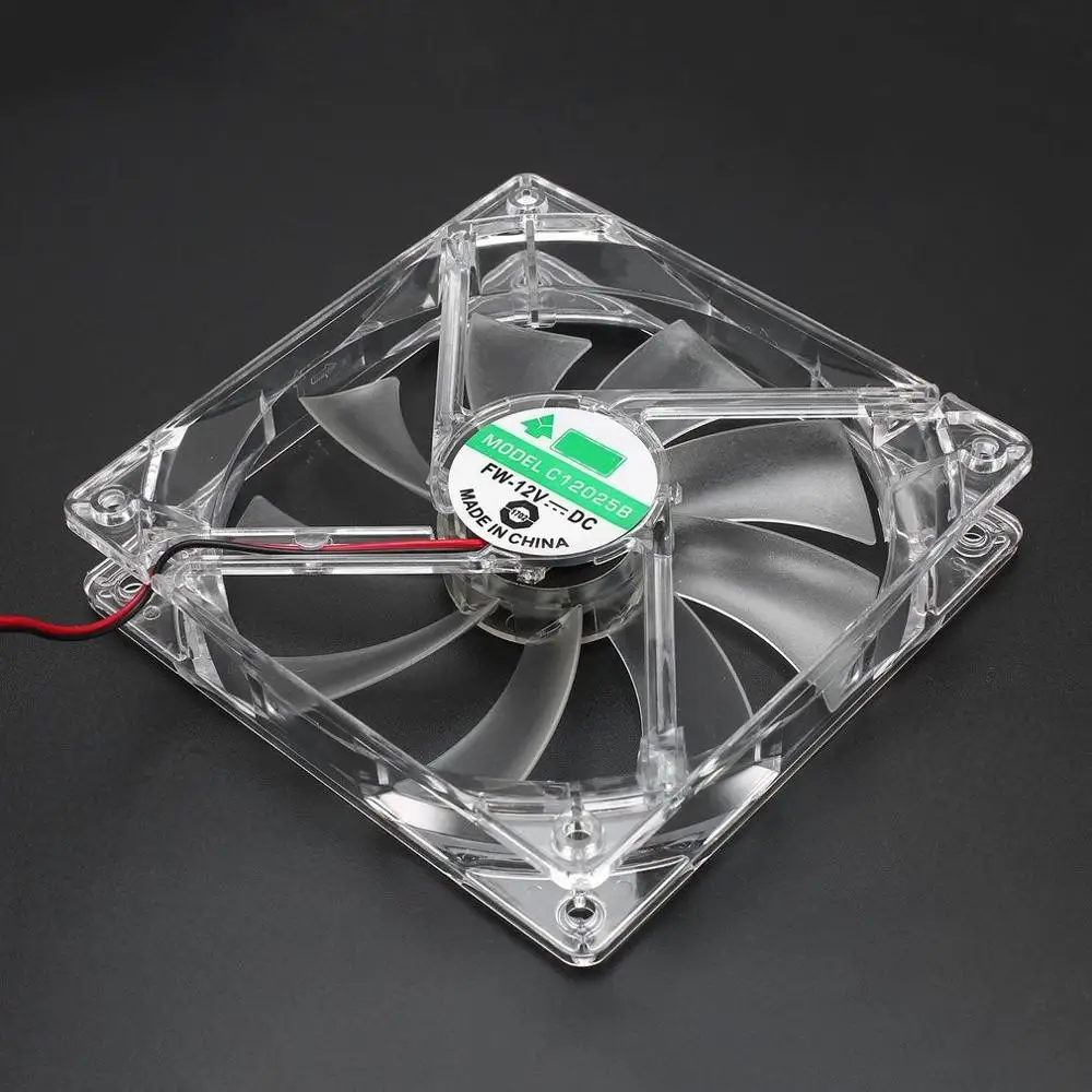 

PC Computer Fan Quad 4 LED Light 120mm PC Computer Case 12V Cooling Fan Mod Quiet Molex Connector Easy Installed Fan Colorful 3W