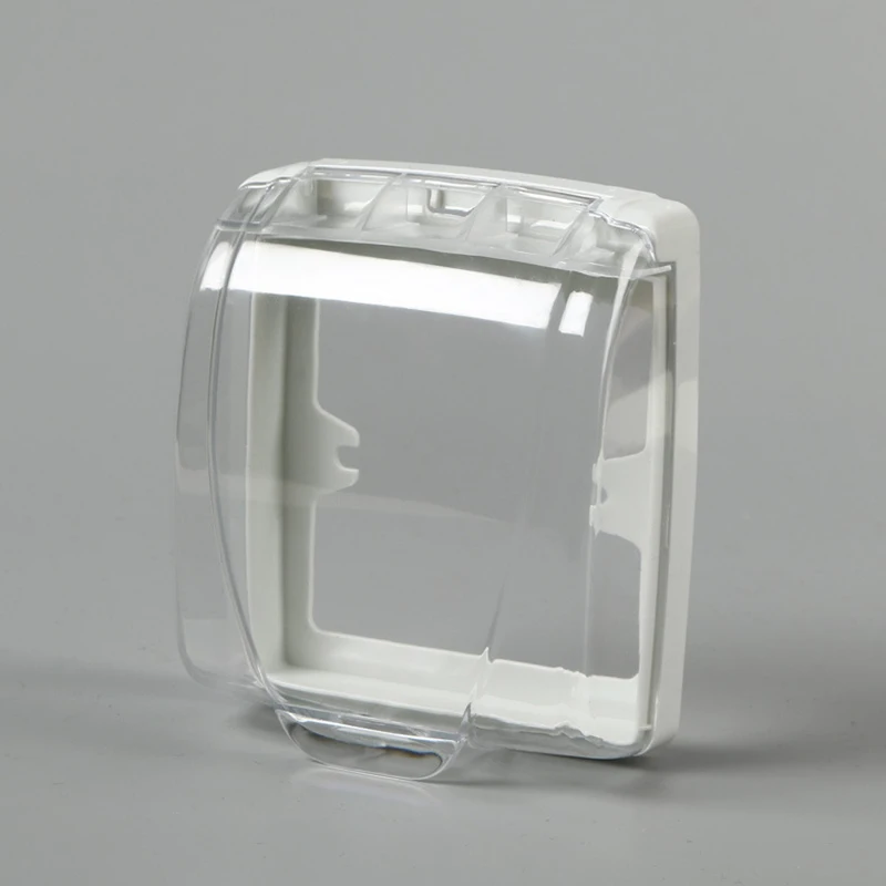 

Type 86 switch socket thick white transparent waterproof splash box bathroom kitchen toilet