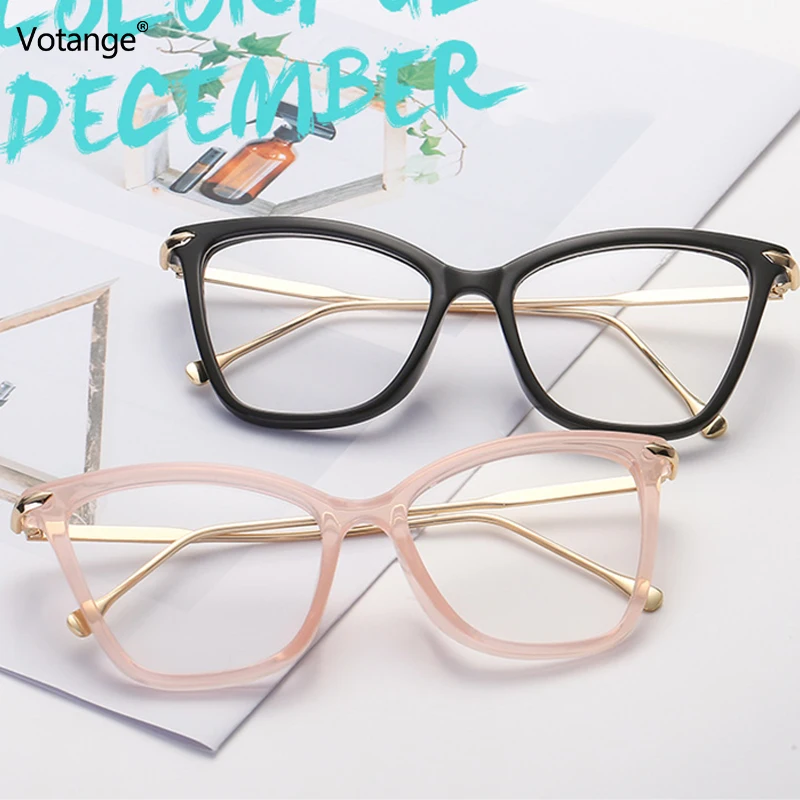 Votange женские очки кошачий глаз мужские для близорукости оптическая оправа