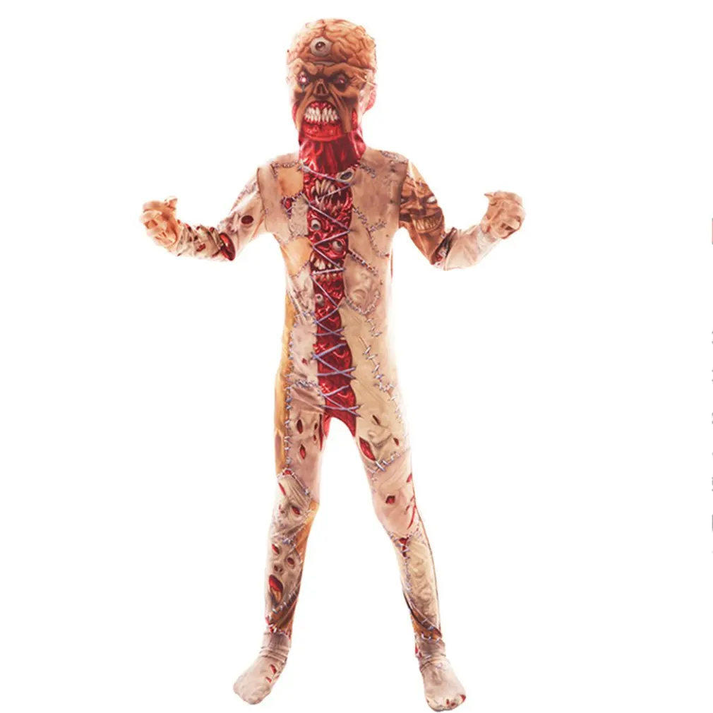 Детская одежда для выступлений на Хэллоуин мутант супер ужас 3d цифровая печать
