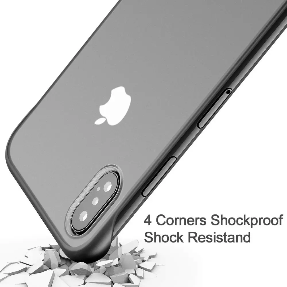 LAPOPNUT Frameless Slim Fit Shockproof Hard Case for IPhone SE 2020 11 Pro Xr X Xs Max 6S 8 7 6 Plus Transparent Matte Cover | Мобильные