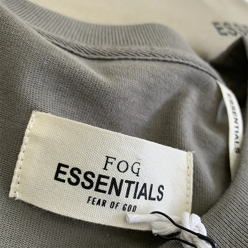 

Summer New High Quality Men Tshirt ESSENTIALS Basic T-shirt 100% Cotton Round Neck Woman Short Sleeve Tees Fashion Streetwear