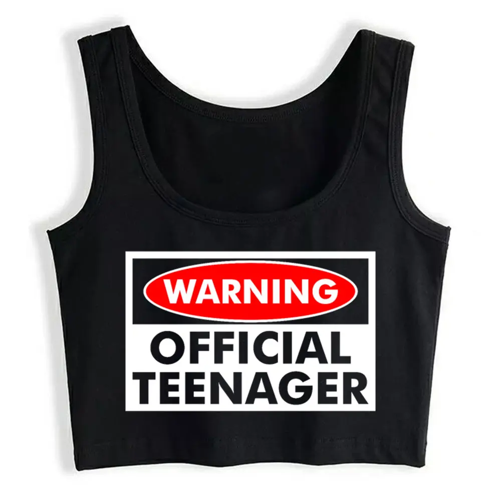 

Crop Top Teenager Humor Vintage Print Sexy Streetwear Y2k Tops Womens Tops blusas mujer de moda 2021 verano Gym Tank Top Women