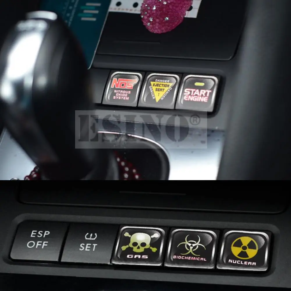 

600 x забавные автомобильные наклейки, аксессуары, декоративные виниловые светоотражающие наклейки для кнопки интерьера для Volkswagen VW Golf Passat ...