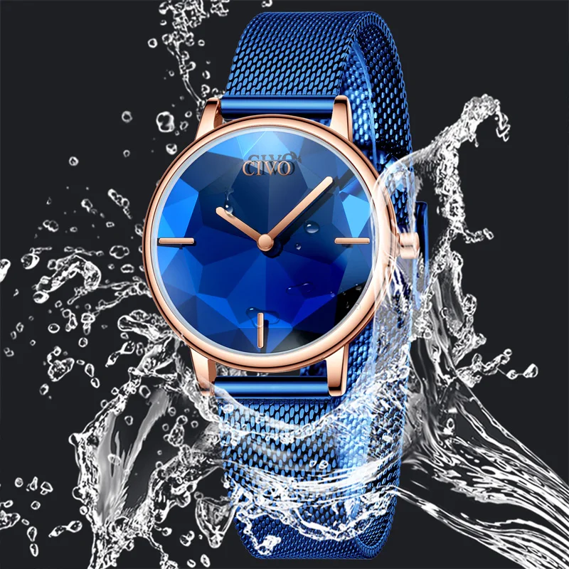 Роскошные женские часы CIVO бренд Reloj De Mujer дропшиппинг 2019 элегантные кварцевые с