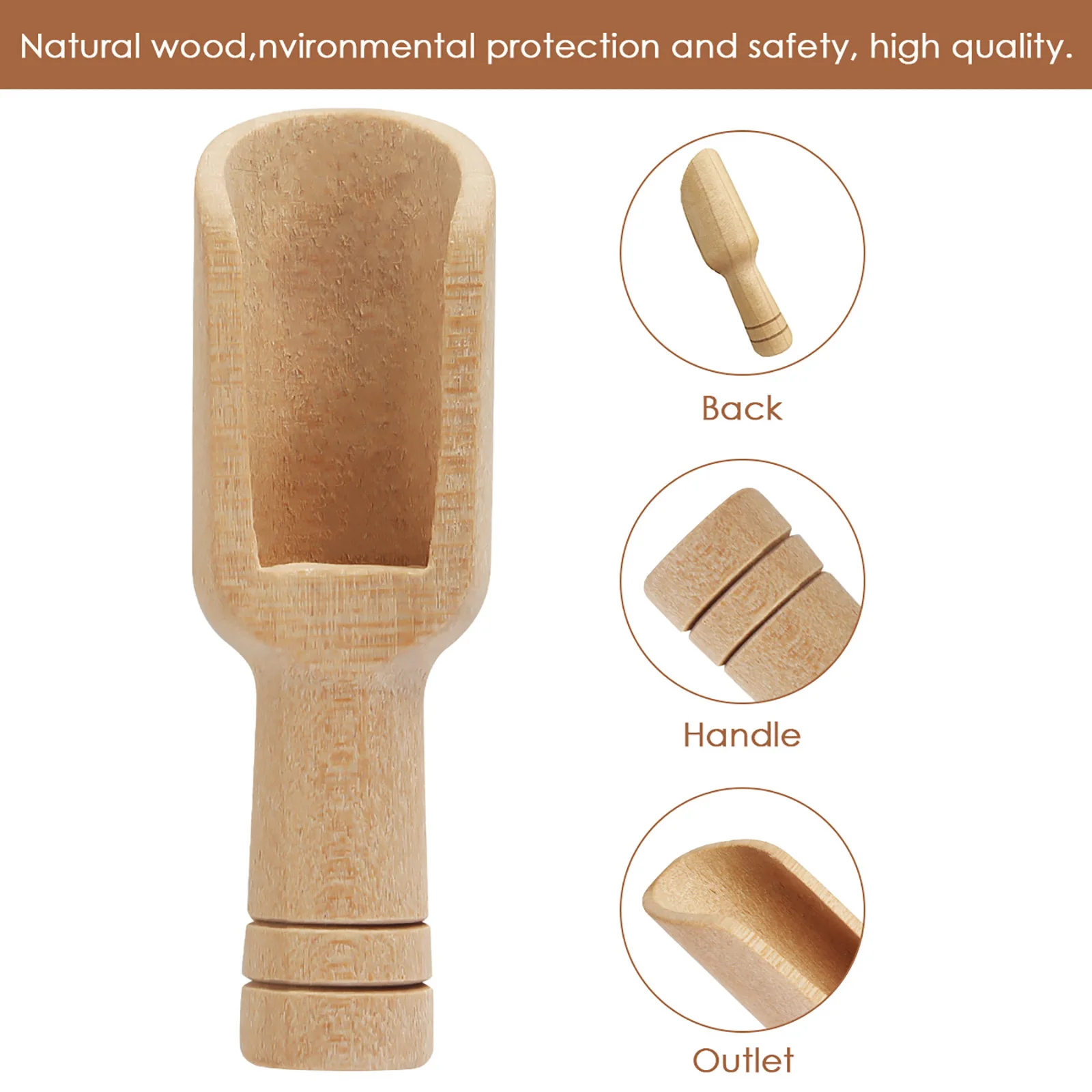 

20pcs Mini Wooden Spoons Spices Milk Powder Spoon Bath Salt Spoon