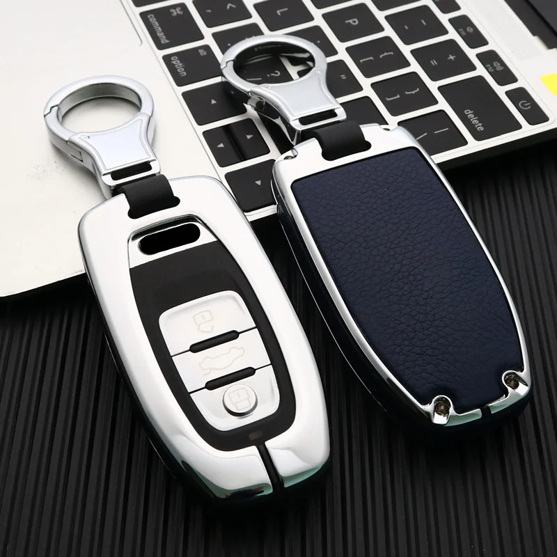 Чехол высокого качества для ключа автомобиля из кожи для Audi A2 A3 A4 B8 A6 A8 B6 Q7 TT, защита авто-ключа Smart Remote, аксессуары для ключей.