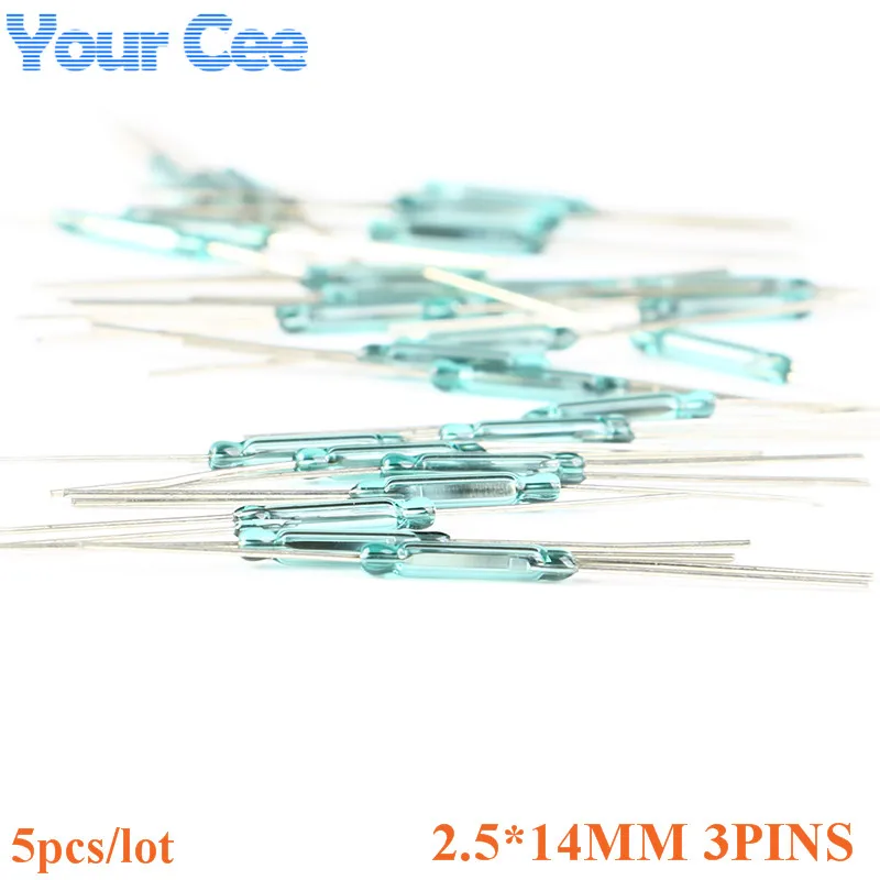 Язычковый магнитный переключатель 5 шт. 3 контакта 2 х14 мм|Датчики| |