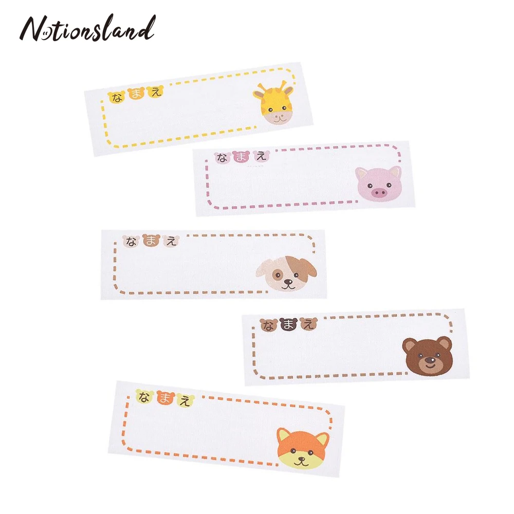 Белая этикетка с именем моющиеся этикетки утюгом для одежды тканевые ярлыки