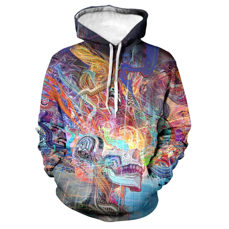

Men's Gradient Pocket Hoodie Sweatshirt 3D Printed Hipster Loose Hooded Pullover Street Sportswear