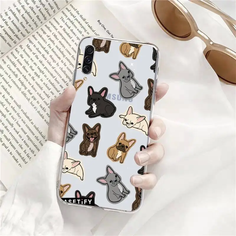 

Hot French Bulldog Dog Phone Case Transparent Clear For Samsung Galaxy A71 A21s S8 S9 S10 plus note 20 ultra