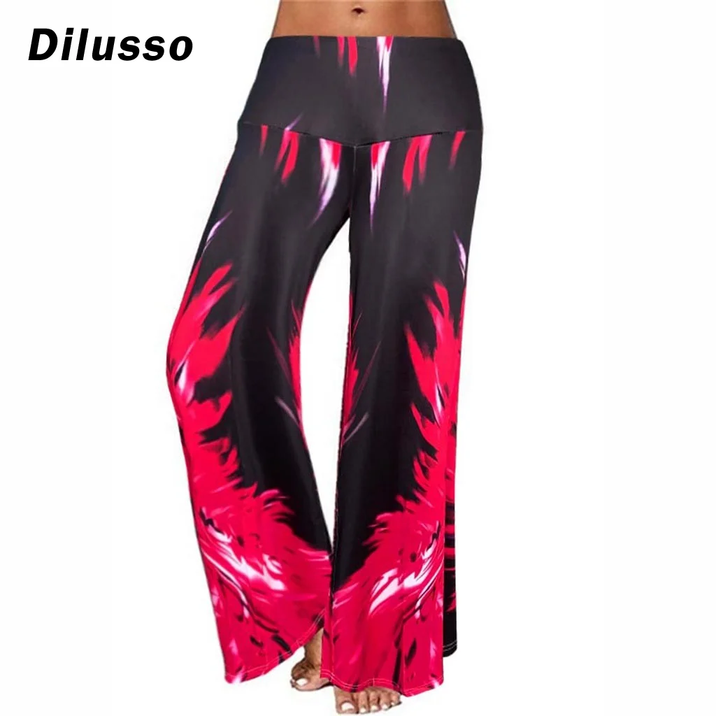 Повседневные Прямые длинные пляжные брюки с широкими штанинами размера плюс 5xl