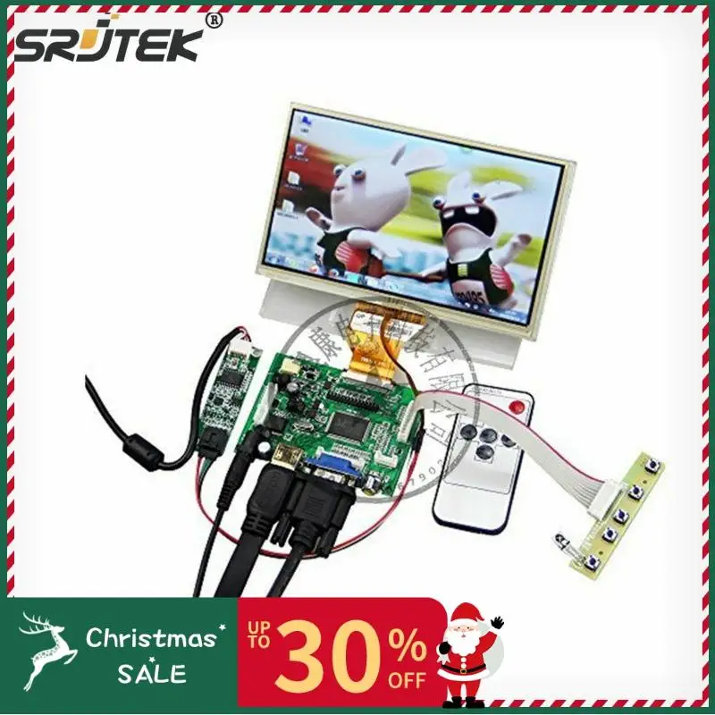 7 дюймов для Raspberry Pi lcd сенсорный экран дисплей TFT монитор с сенсорным экраном Комплект HDMI VGA вход драйвер платы