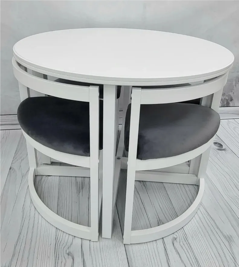 Набор обеденных столов из 5 предметов мягкие и круглые столы с мягкой обивкой для