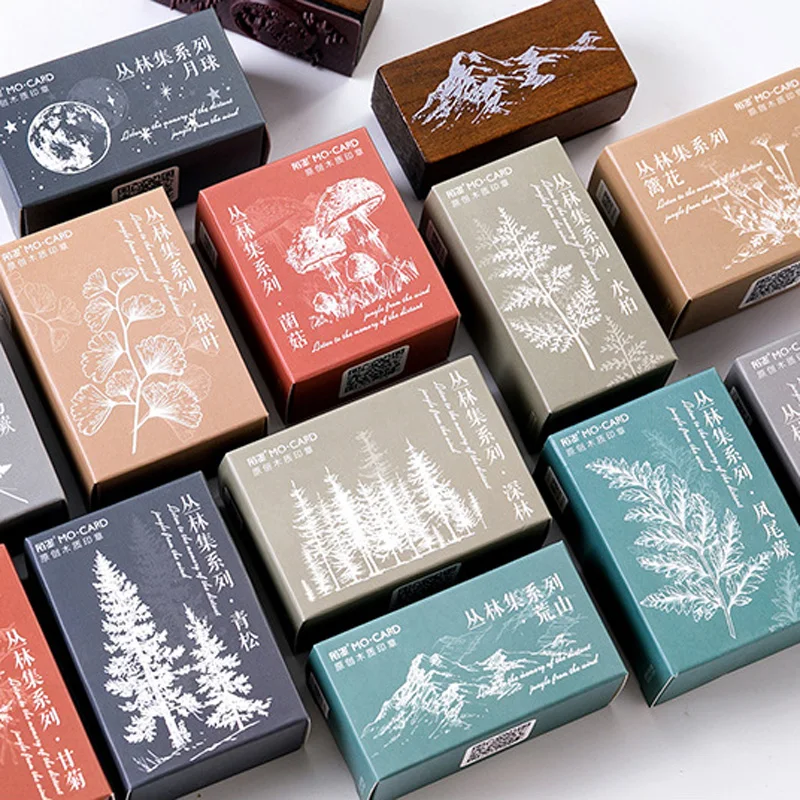 Растительный Узор винтажный деревянный штамп резиновые штампы для скрапбукинга