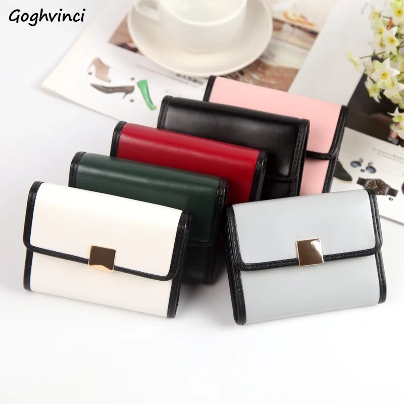 

Card Holders Women Patchwork Elegant Vintage Retro Lady Portable Simple Trendy Casual Mini Bags Money Coin Wallets Female New