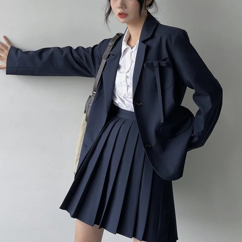 Женский костюм с юбкой женский в британском стиле новая модная куртка на раннюю