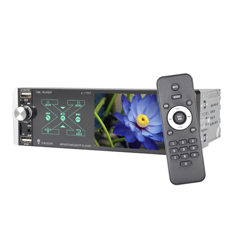 Автомагнитола 1 Din с сенсорным экраном 4 дюйма Bluetooth 5 0 MP5 плеер FM + микрофон