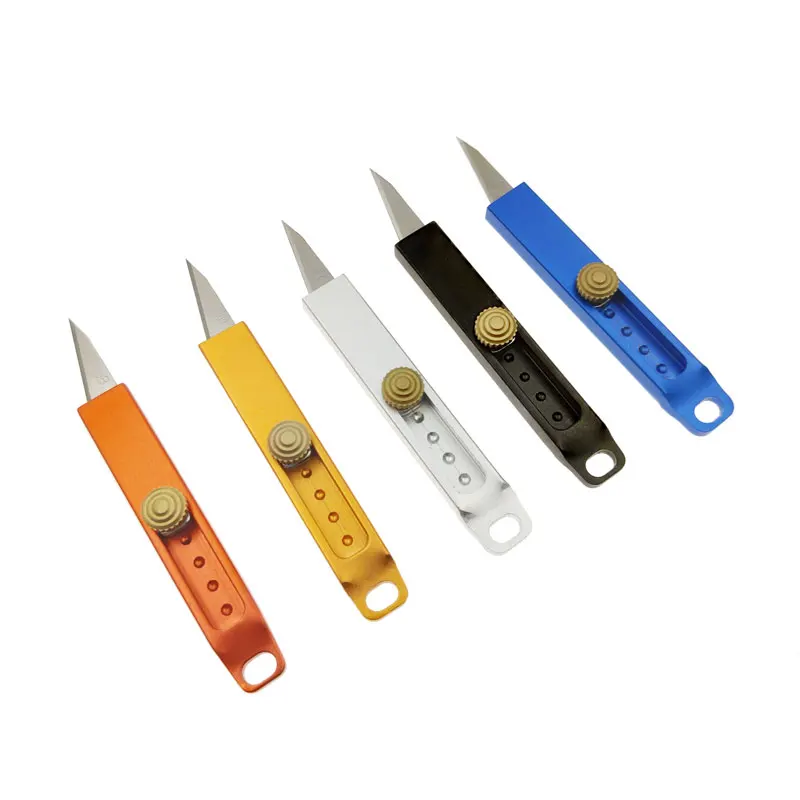 Мини Портативный складной нож для самозащиты карманный алюминиевая ручка