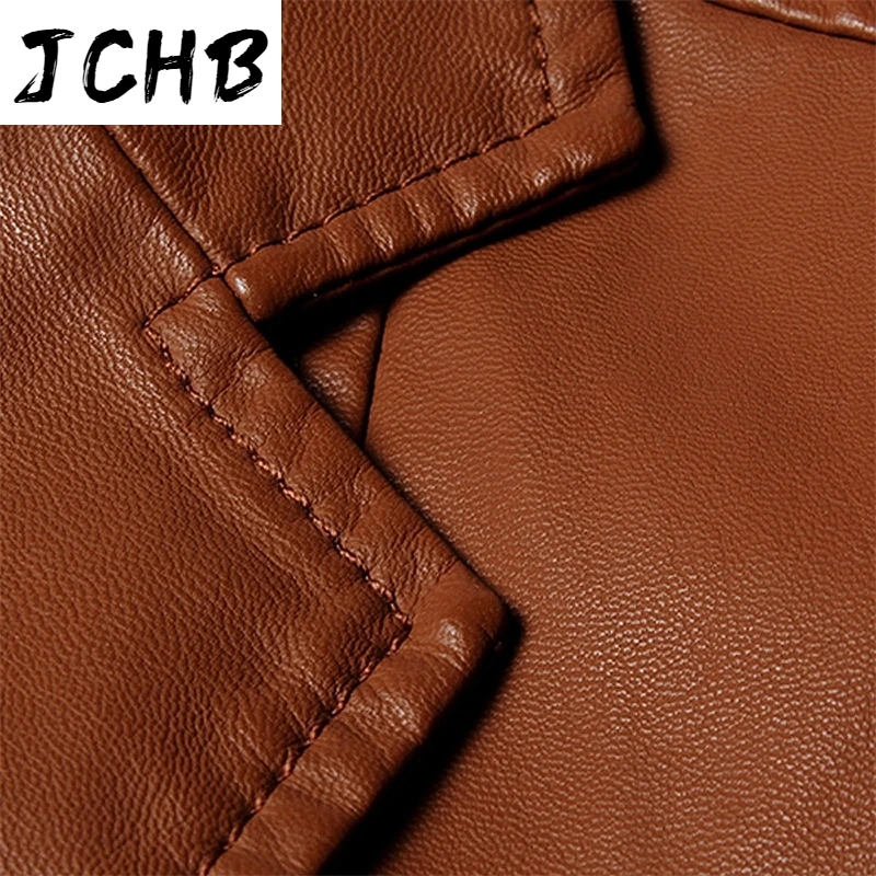 

2021 JCHB Large Size Brand New Spring Casual Blazer Men 7XL 6XL Black Slim Fit Mens Blazer Jacket Leather Suit Men Top Quality