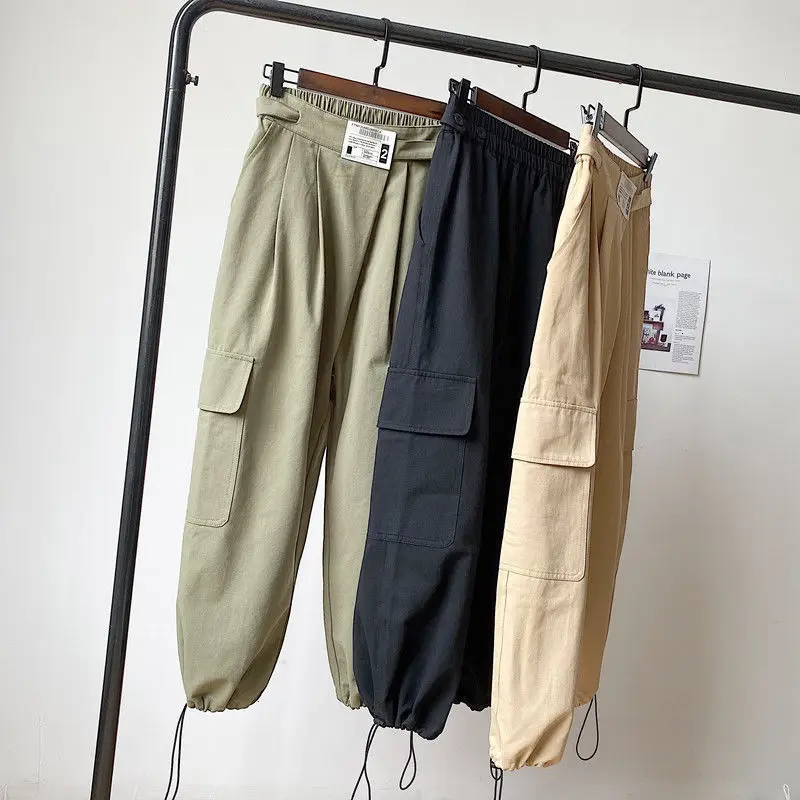 

2020 Men's Cargo Baggy Casual Pants Fashion Trend Haren Pants Loose Black/khaki/green Color High-quality Trousers Size S-2XL
