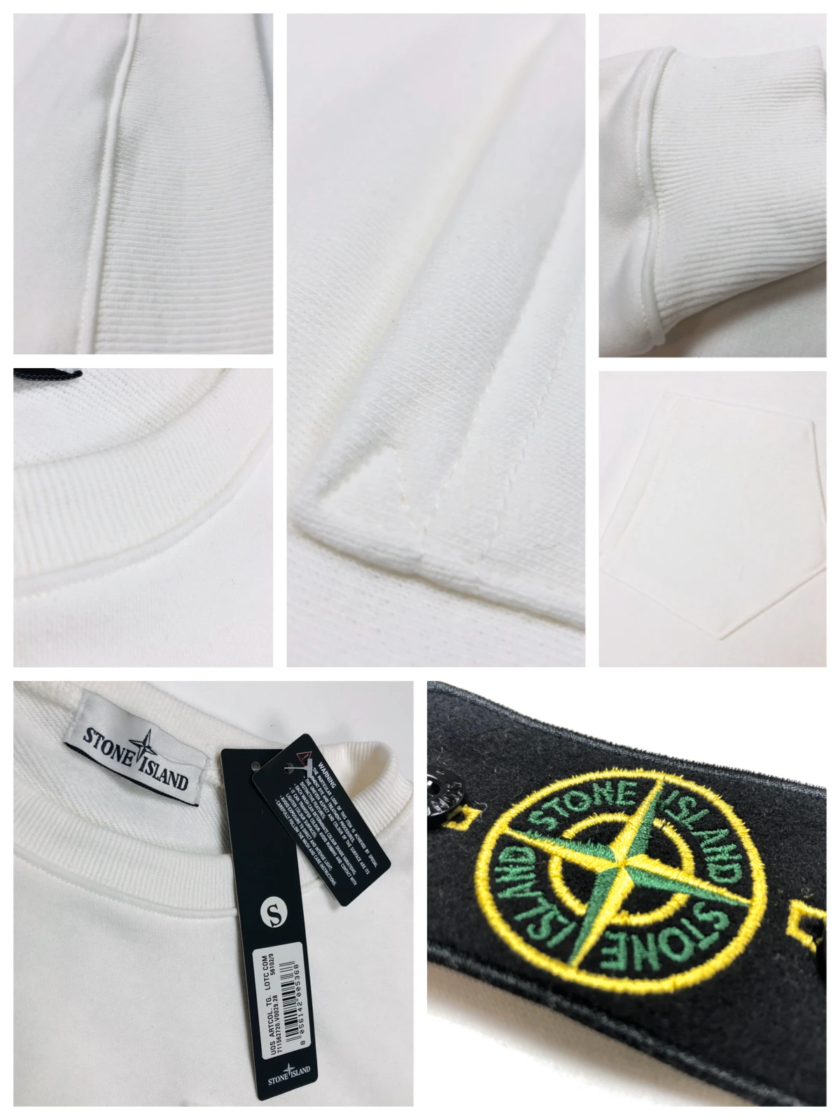 

Stone Island casual men's and women's spring and autumn plus fleece printed sweatshirt sport long sleeve turtleneck pullover