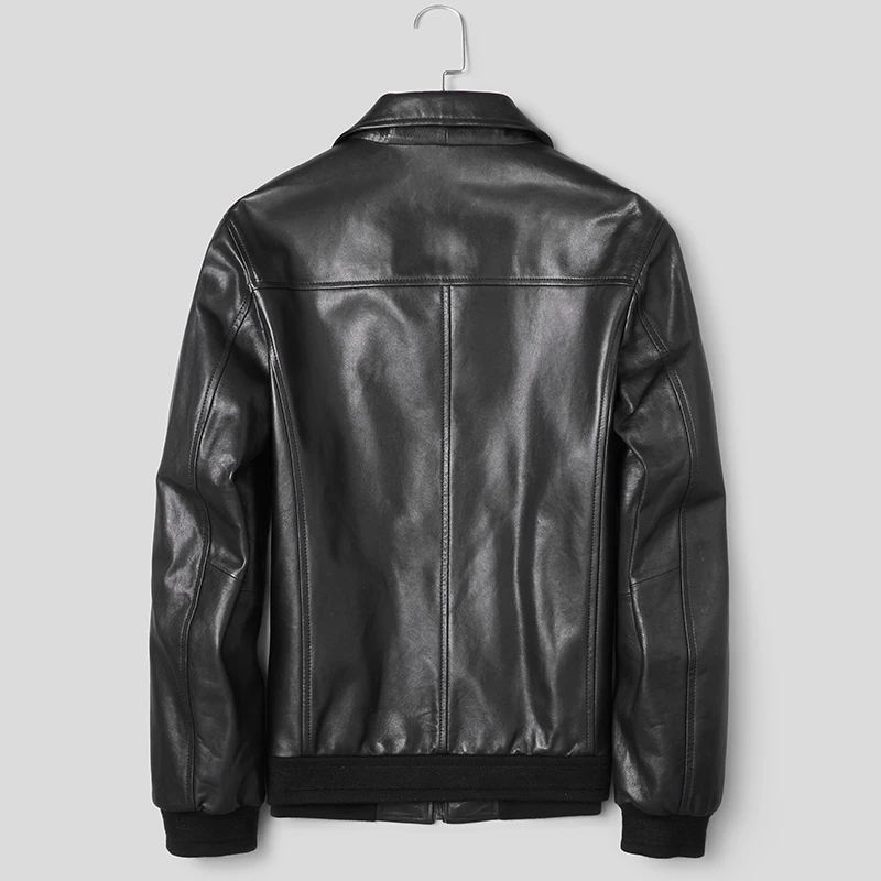 DK натуральная козья кожа одежда Повседневная Деловая формальная кожаная куртка