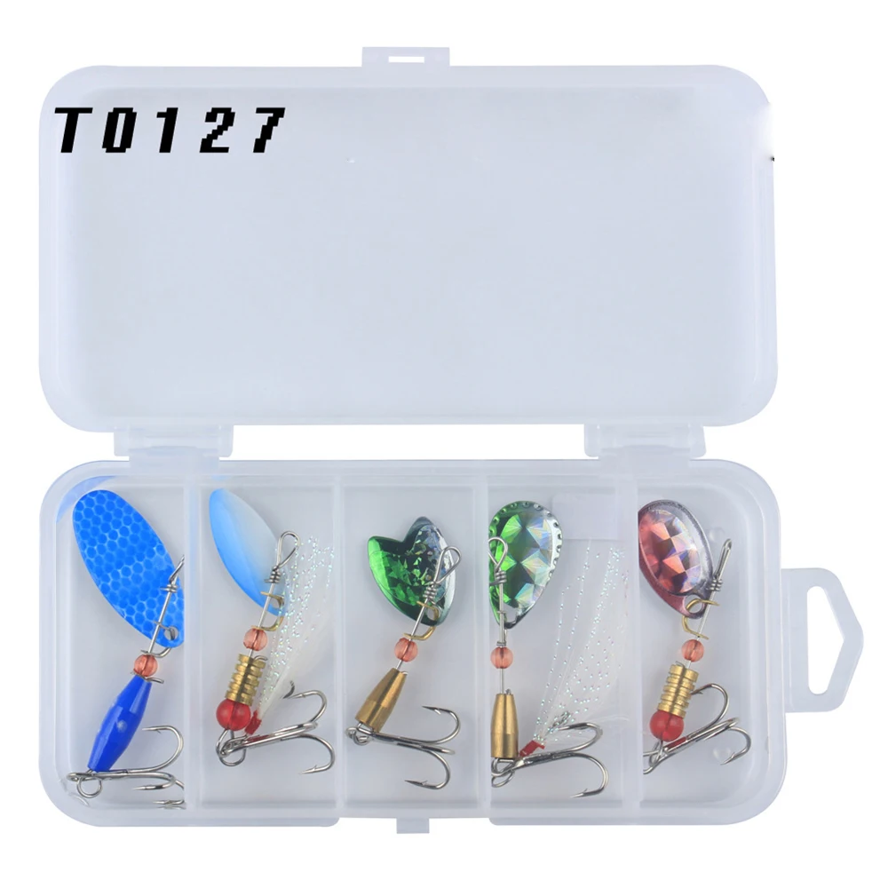 Olta 5 шт./кор. Спиннер рыболовные приманки набор снастей коробки VIB воблеры джиг