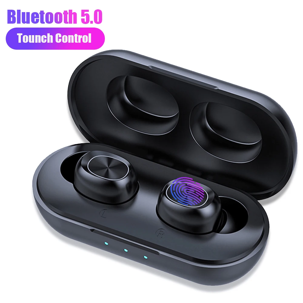 Новинка V5.0 TWS bluetooth наушники с сенсорным управлением истинные беспроводные HiFi
