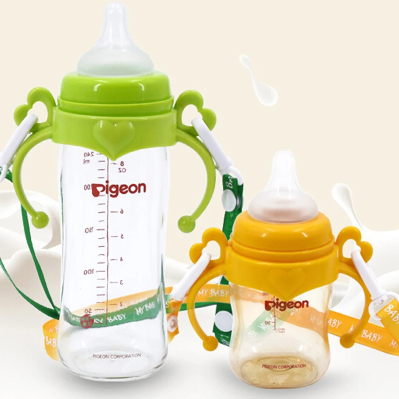 

Standard Bottle Handle Portable Wide Mouth Feeding Grip Heat Resistant Toddler Hanging Avented Baby Bottle Accessories