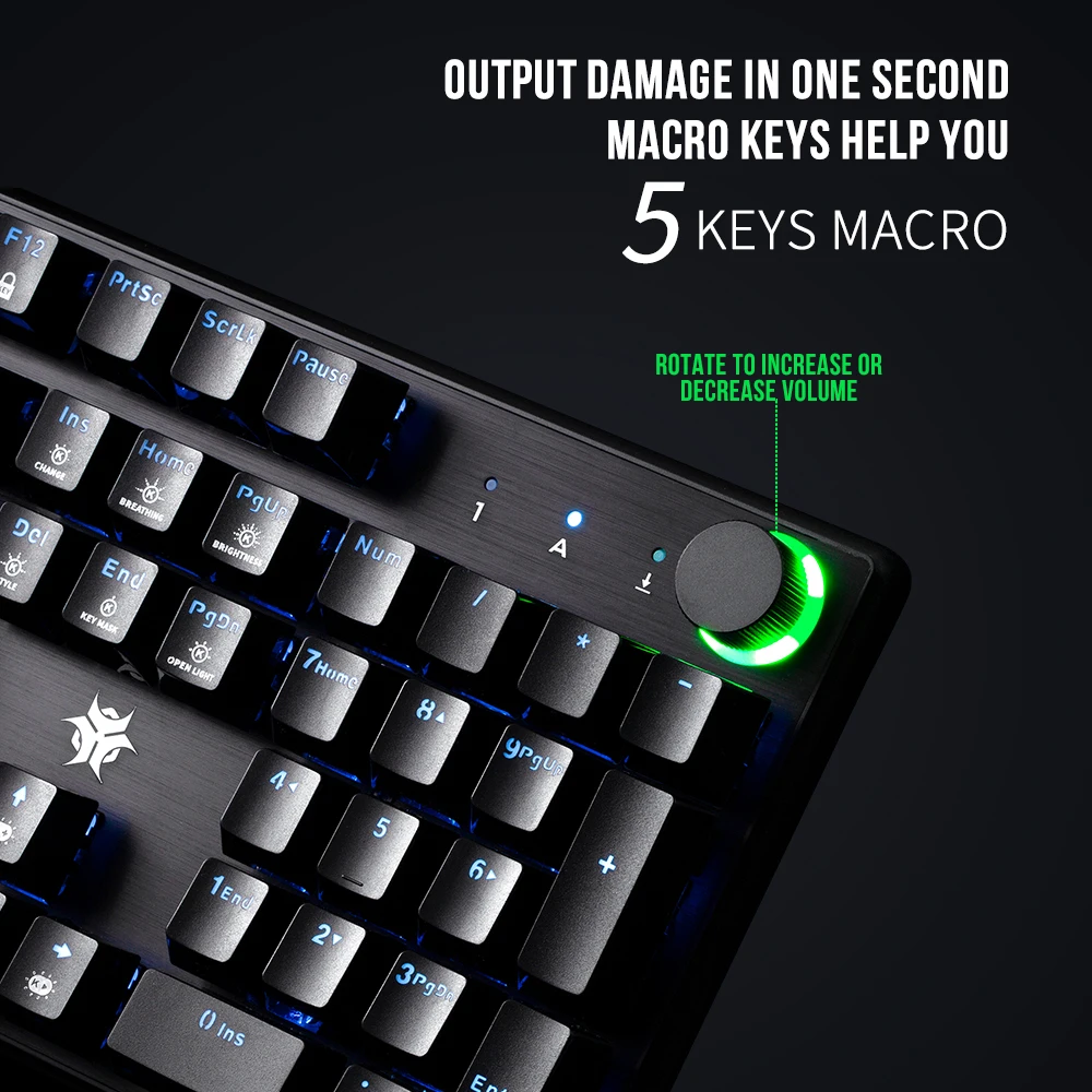 hexgears gk736 kailh mx blue switches mechanical keyboard 104 keys wired macro gaming keyboard for windows pc free global shipping