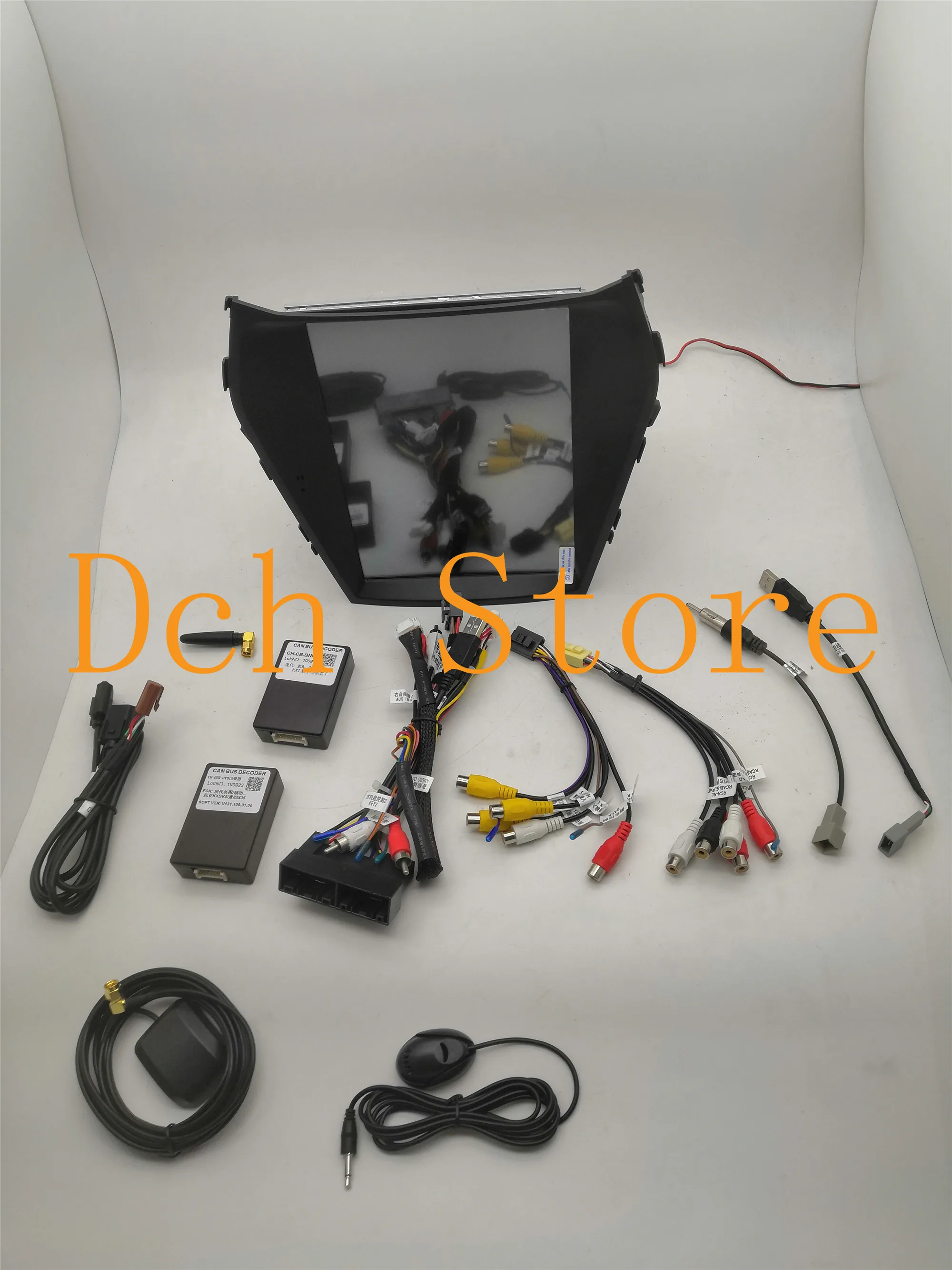 10,4 ''Tesla стиль Android 8,1 автомобильный DVD gps плеер для hyundai santa Fe Ix45 2013 PX6 CARPLAY ips