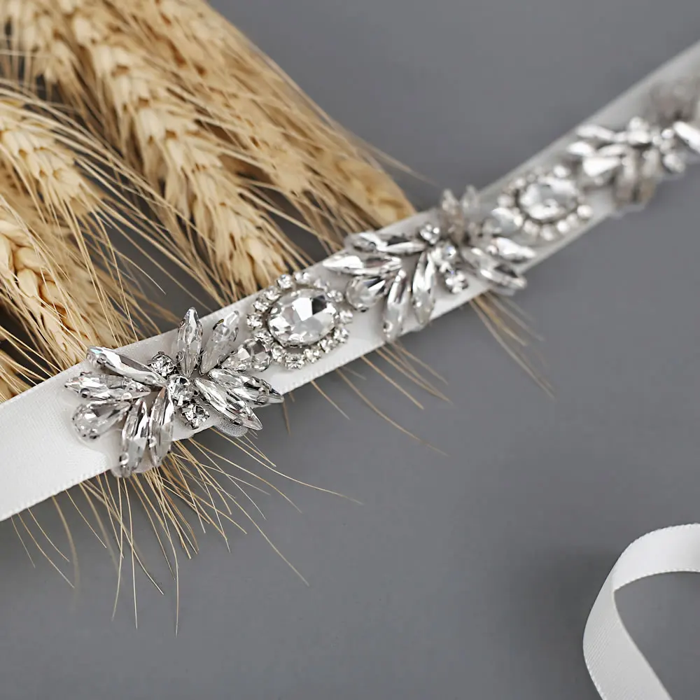 

S292 Свадебные ремни ручной работы пояс лента белый бежевый свадебный пояс Стразы пояс аппликация для вечерних платьев на выпускной