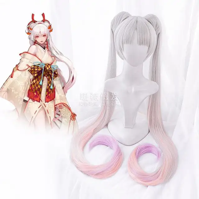 Shiranui Diver Ali кимоно Горячая игра Onmyoji SSR Косплей Костюм Униформа платье костюм на Хэллоуин для женщин - Цвет: wig