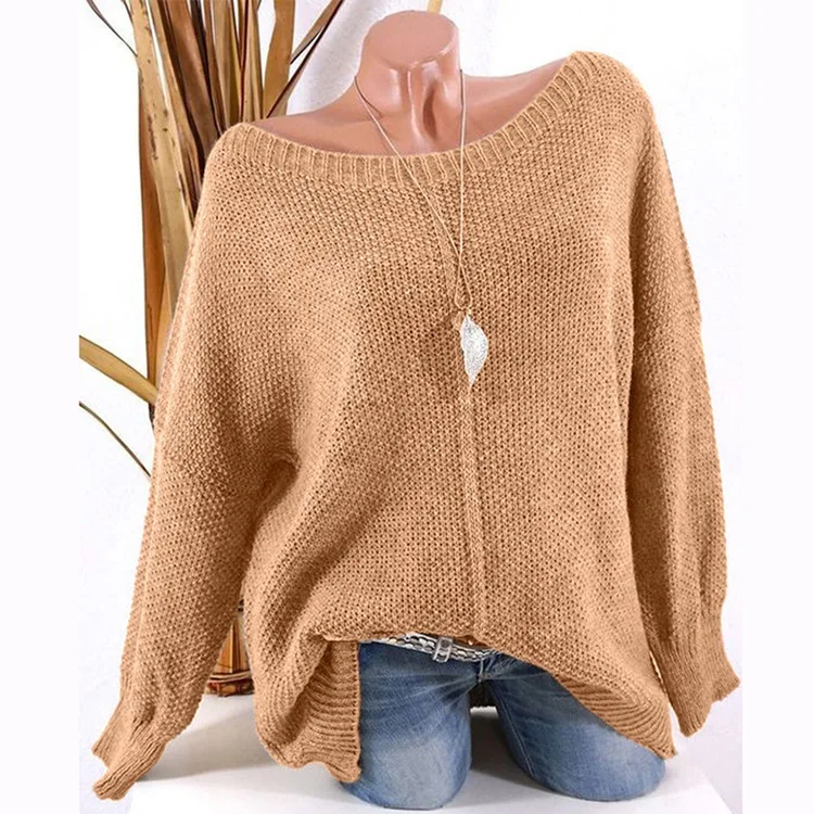 Женский свитер оверсайз в Корейском стиле повседневный вязаный для мамы зима 2019 |