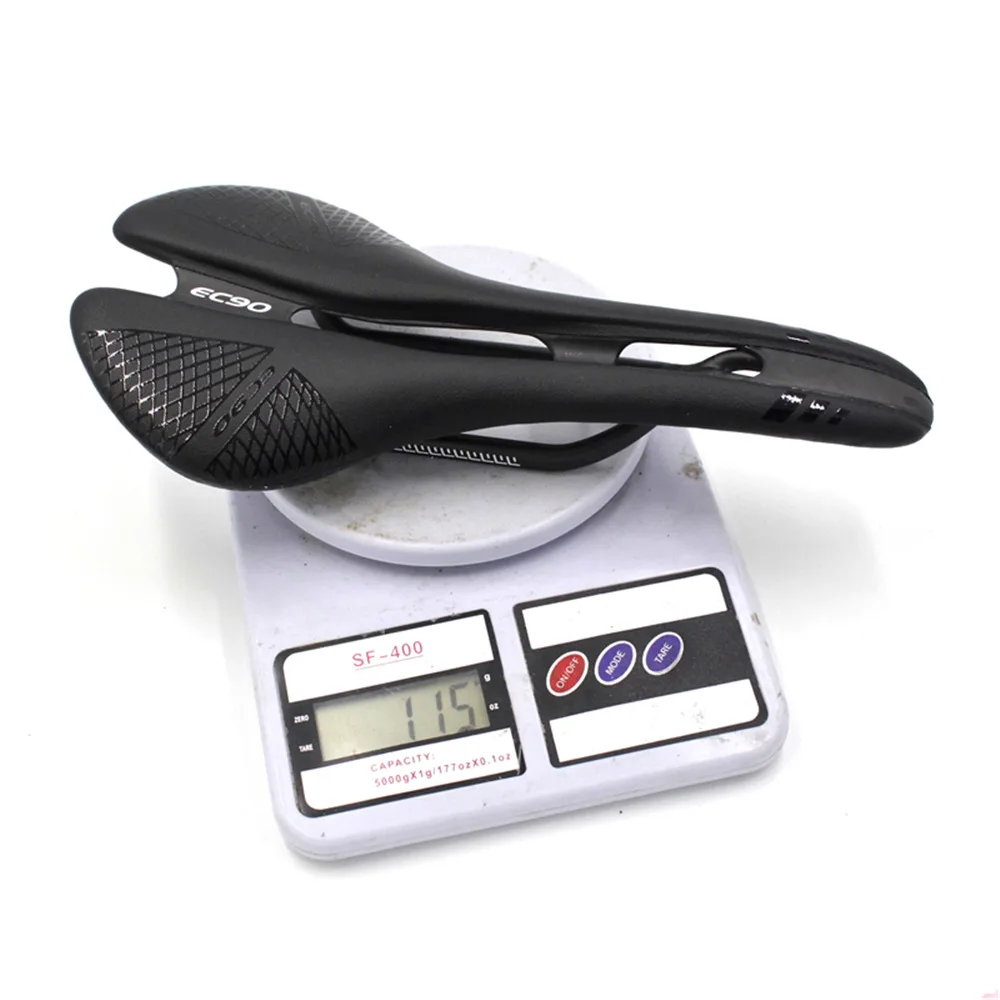 

EC90 New Lightweight Road Bike Cushion Hollow Full Carbon Fiber +Leather Mountain Bike Saddle/Seat MTB Bike Cycling Saddle 115g