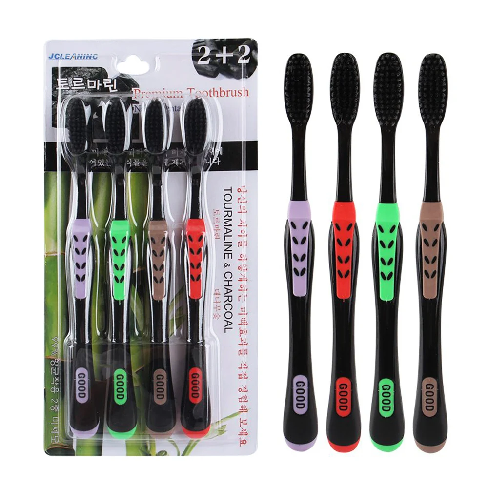 

4Pc Nano Toothbrush Eco Friendly Tooth Brush Teeth Whitening Nanotechnology Medium Soft Bristle Brush Teeth