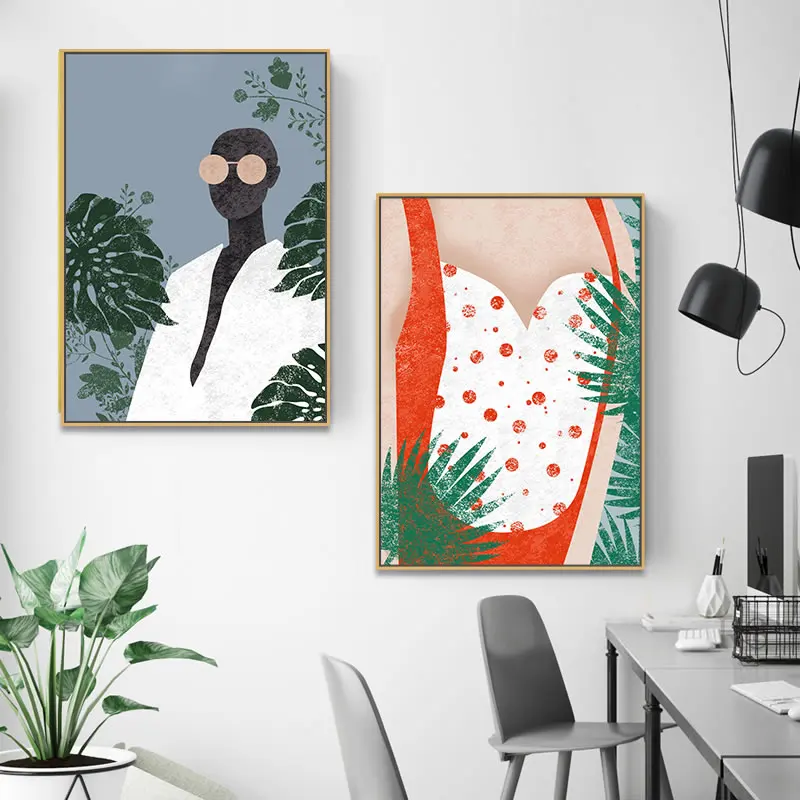 Фото Постеры и принты скандинавские современные простые модные растения для девочек